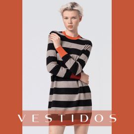 Vestido Corto Rayas Contraste Surkana